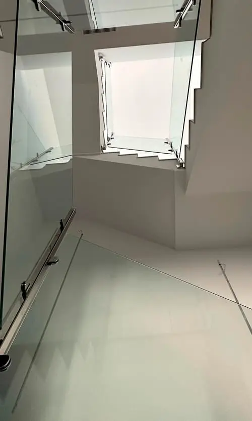 mixed glass steel railings